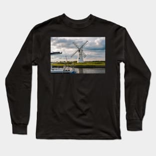 Thurne Mill at Thurne Mouth in the Norfolk Broads Long Sleeve T-Shirt